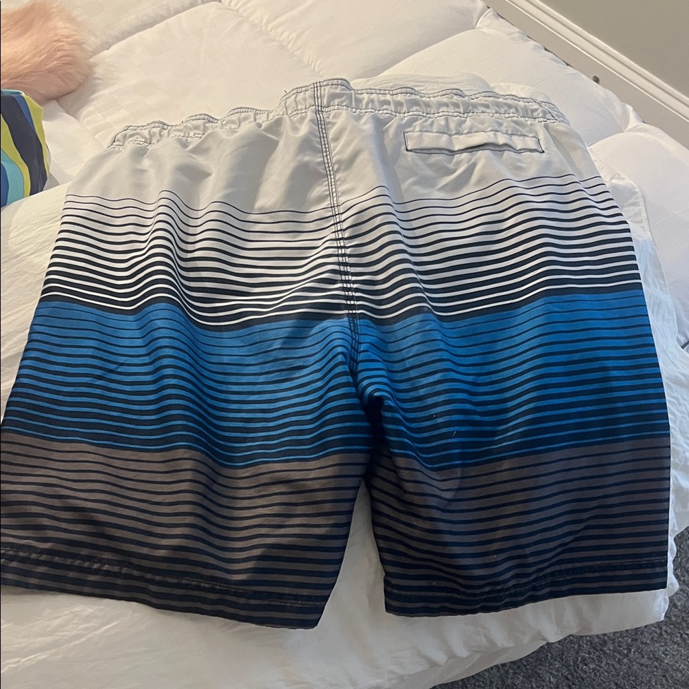 Free Country Striped Blue and Black Board‎ Shorts - Picture 4 of 6